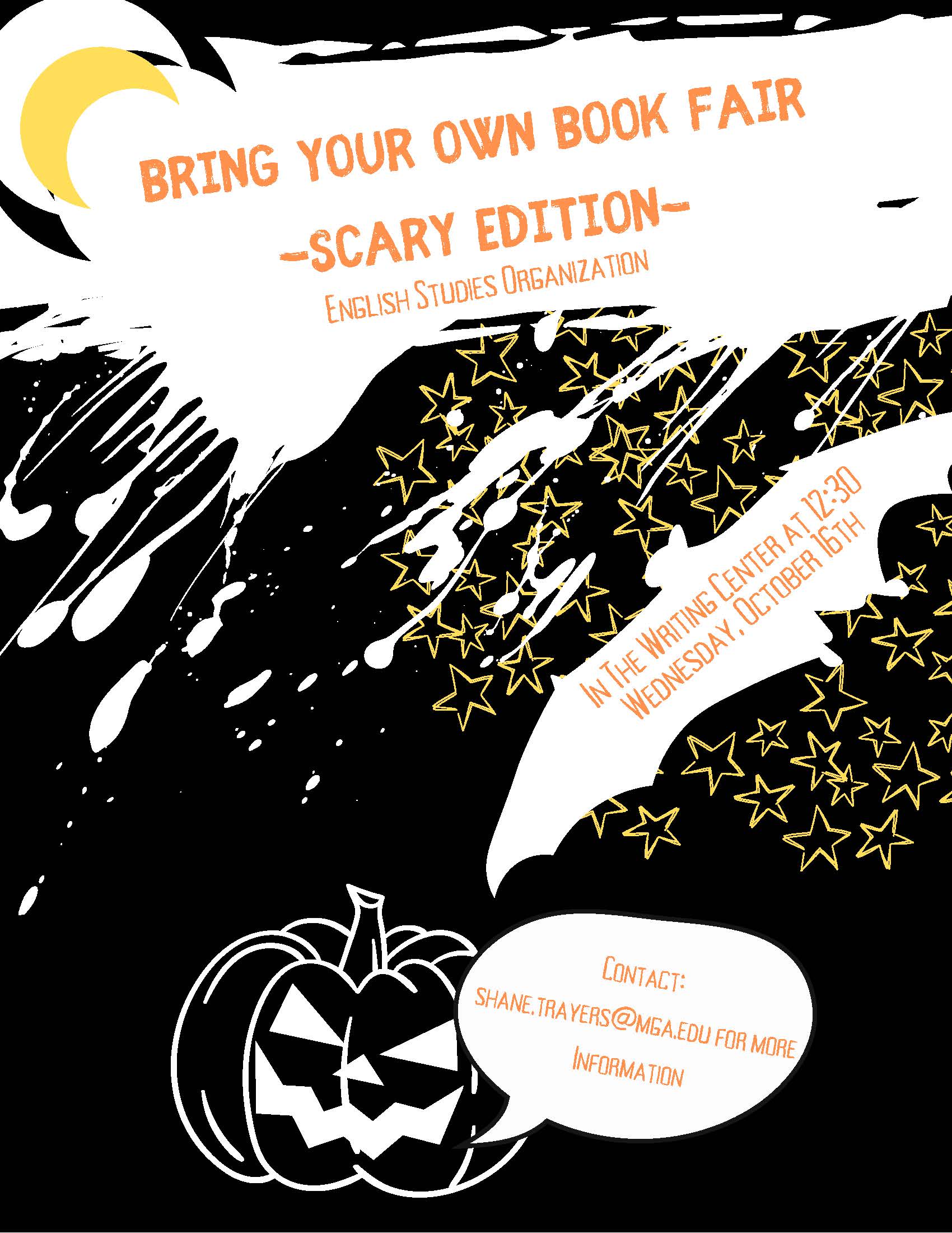 Bring Your Own Book Fair - Scary Edition flyer.